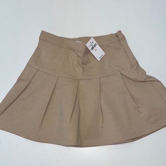 🔥GAP school uniforms Tan Mini Skater Skirt with Pleats Sz 6-7 new - Picture 2 of 2